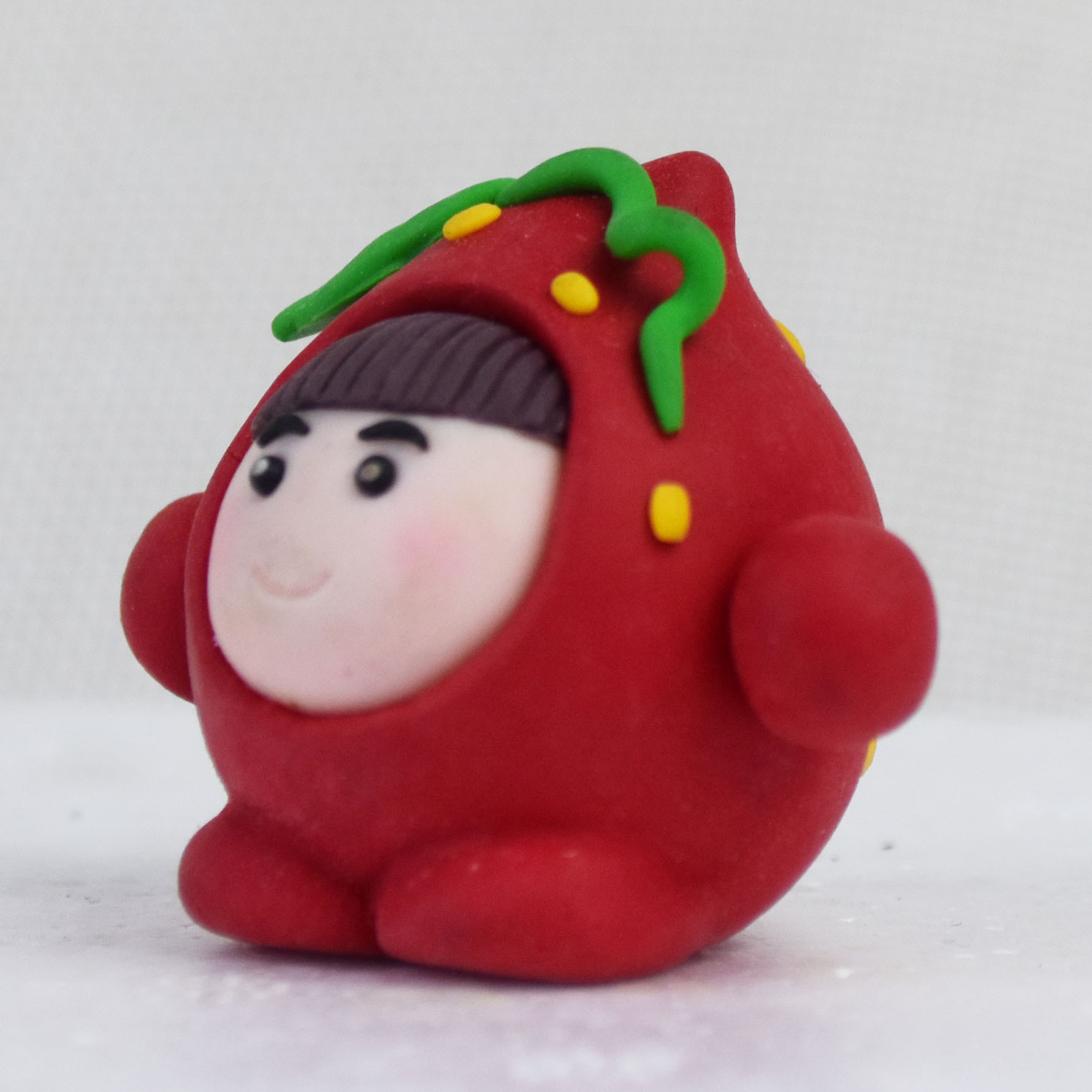 Fruit Ninja Series Cherry Apple Orange Strawberry Pineapple Cake Insert Soft Clay Ornaments