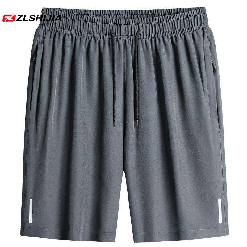 Men's Outer Wear Five-point Pants Ice Feeling Thin Breathable Large Size Basketball Running Sports Shorts Men's Summer