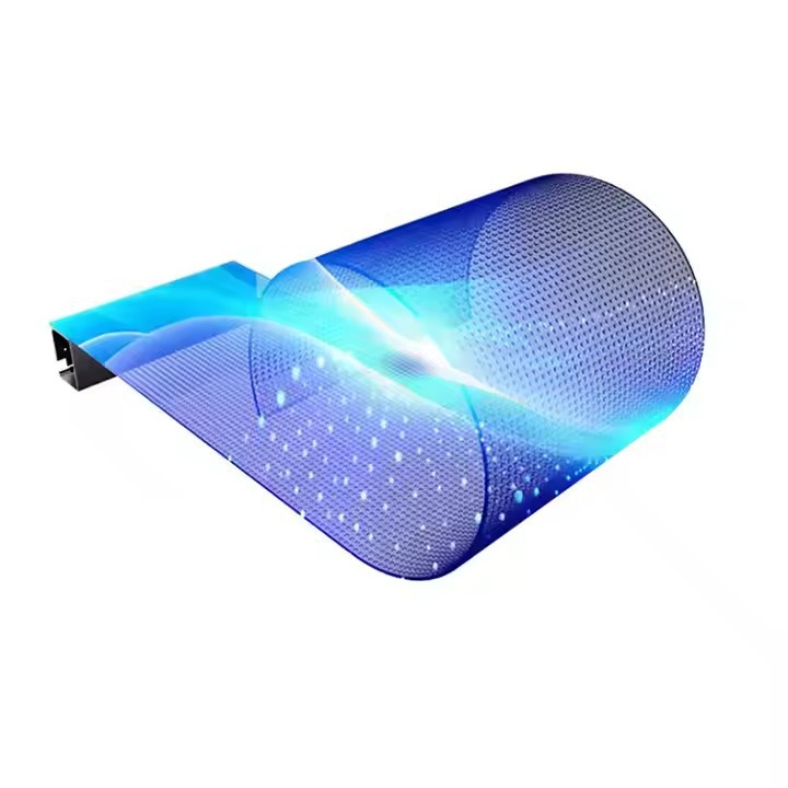 Transparent glass film pallet screen wall ice screen flexible crystal core film screen stage HD led display