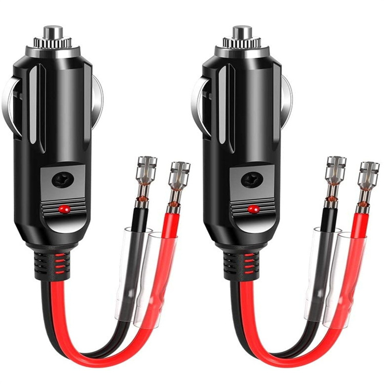 Cigarette lighter plug power cord 16AWG red and black side by side 6cm American bakelite cigarette lighter plug wholesale