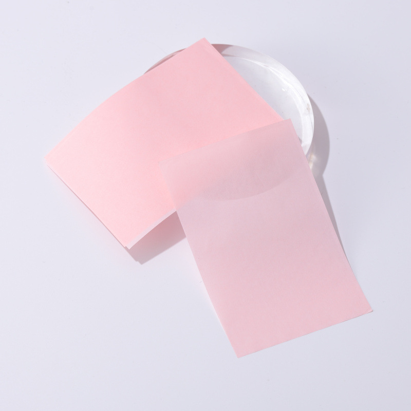 Bamboo Charcoal Facial Oil Absorbing Paper with Mirror Oil Absorbing Paper with Powder Puff Mirror Box Storage Portable Refreshing Facial Oil Absorbing Paper