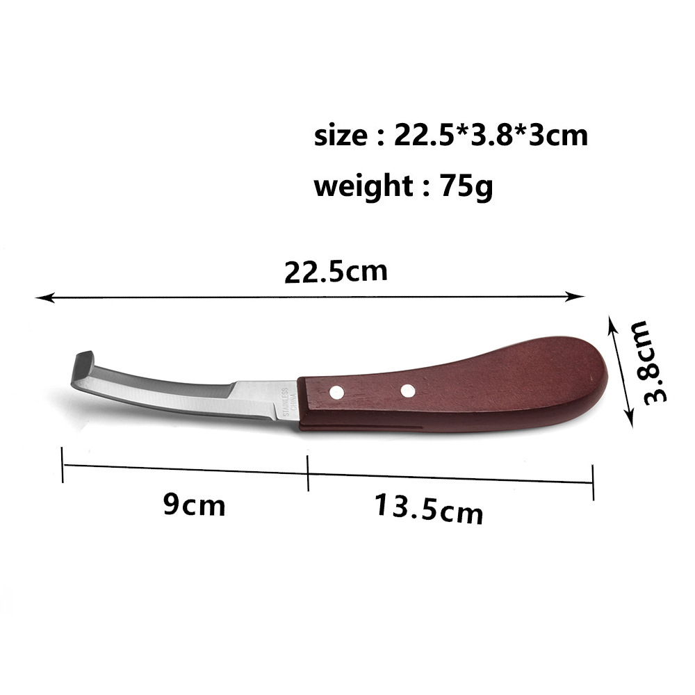 Cross-border in stock horse, cattle and sheep hoof repair tool horse toe durable double-sided blade hoof repair knife horseshoe knife HOOF KNIFE