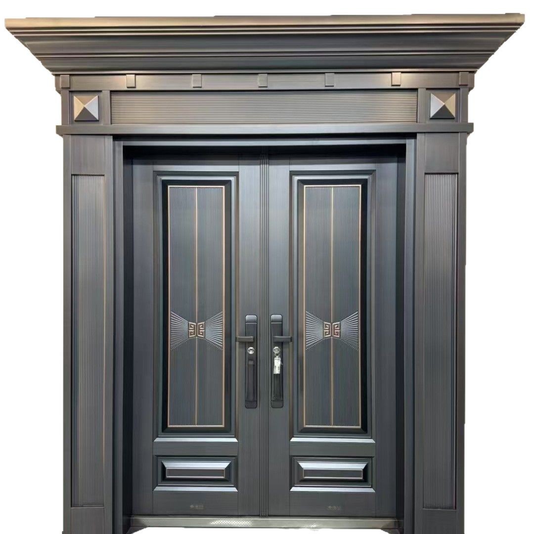 Villa district zinc alloy door custom hotel garden classical door rural self-built house anti-theft double door
