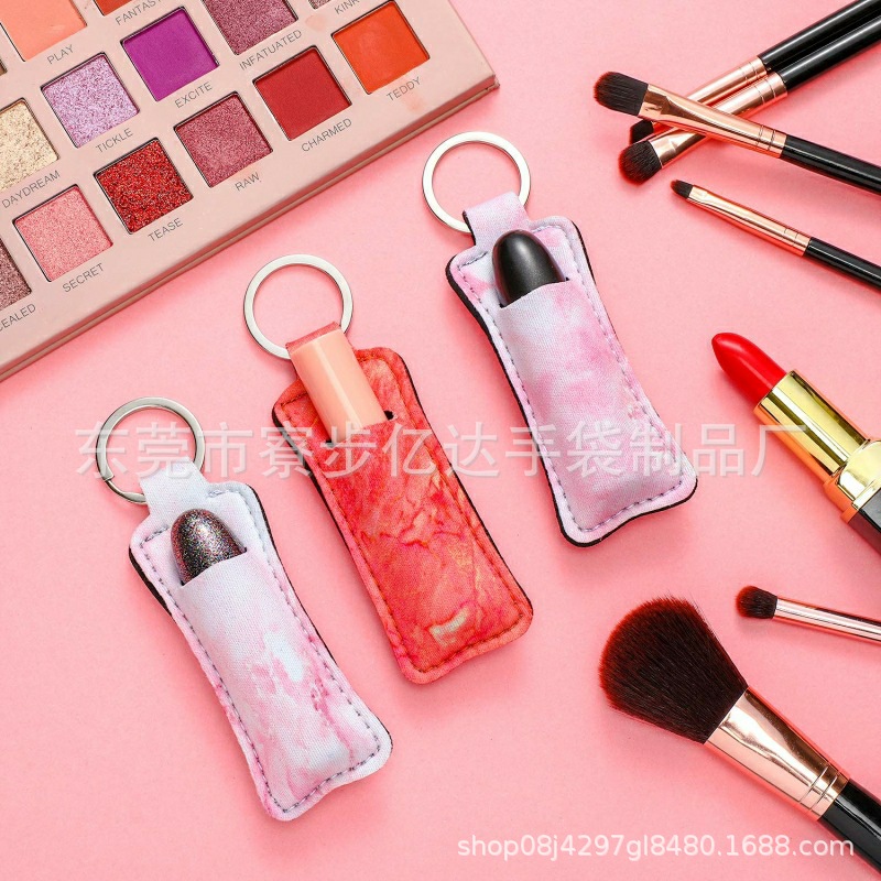 Amazon hot-selling diving lipstick protective cover lipstick case keychain outdoor convenient lipstick pendant lipstick case