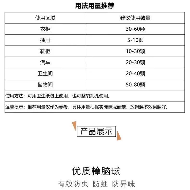 Household Mothballs Wardrobe Mildew-Proof Moth-Proof and Insect-Proof Pills Bedroom Camphor Wood Blocks Mothballs Sanitary Balls Wholesale Stinky Pills