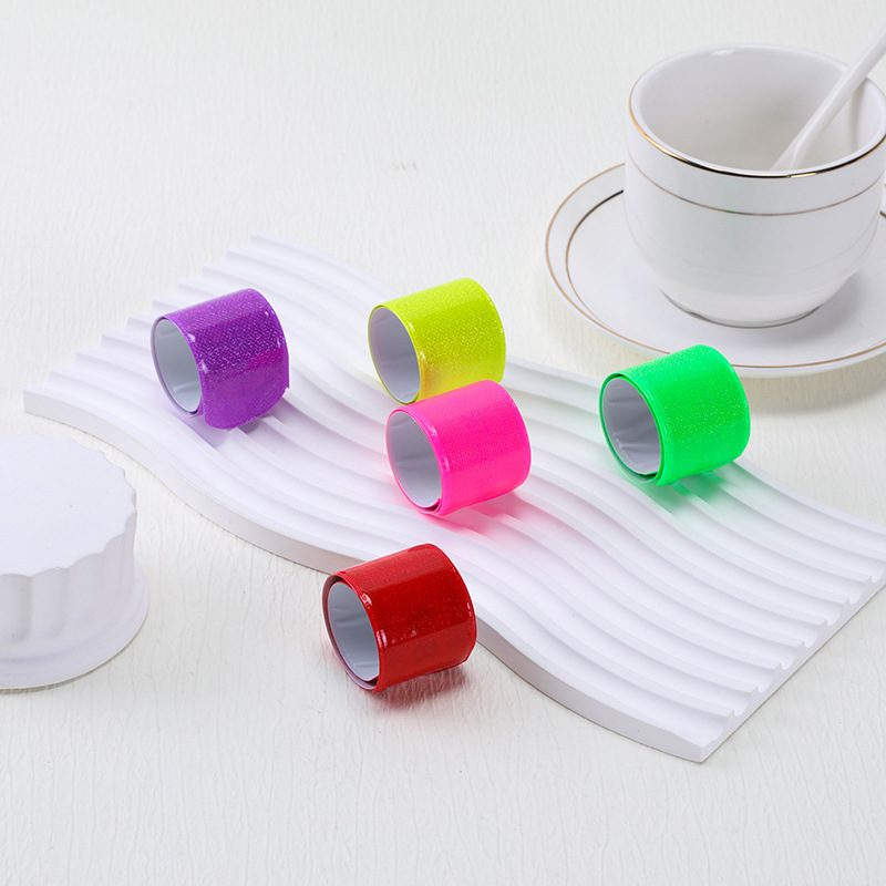 Colorful Gypsophila Children's Cartoon Gypsophila Doll Doll Bracelet Reflective Pat Ring Bracelet Steel Sheet