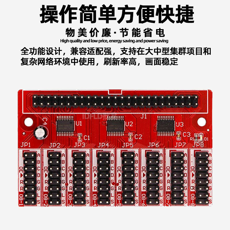 Rolling Digital Billboard Indoor Monochrome led Display Control Card Adapter Board 10 Sets HUB08-256 Interface