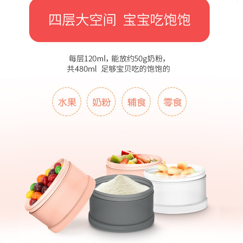 Factory direct milk powder milk powder portable box milk powder packaging box independent layered 4-layer baby milk powder box