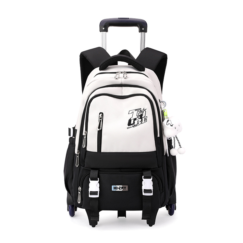 Natural Fish Trolley Bag Children's 3-6 Grade Primary School Student Backpack on Wheels Female Junior High School Student Trolley Case Backpack