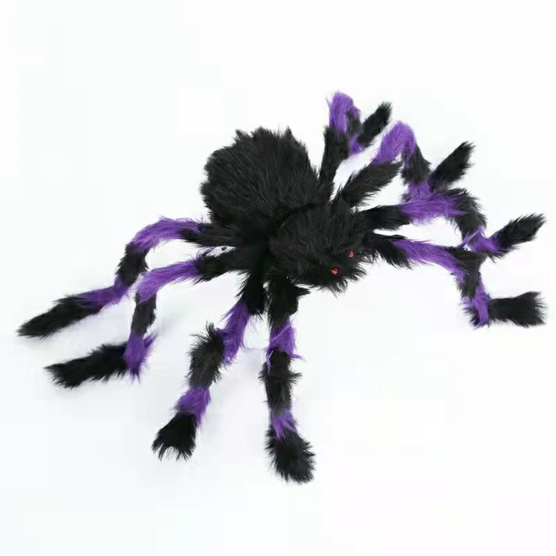 Halloween plush toy spider bar haunted house decoration props ghost festival spoof trick toy simulation big spider