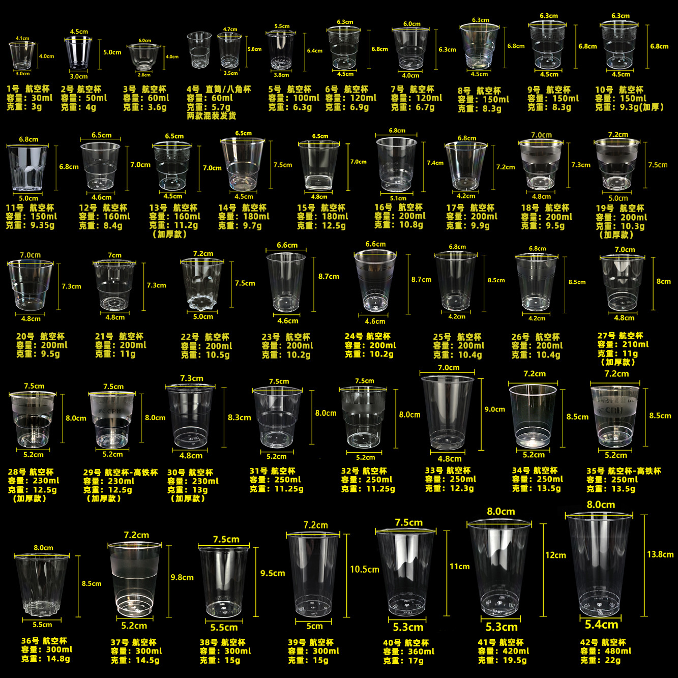 Одноразовая прозрачная чаша, утолщенная авиационная кристальная чаша, пробная винная чаша, оптовая продажа