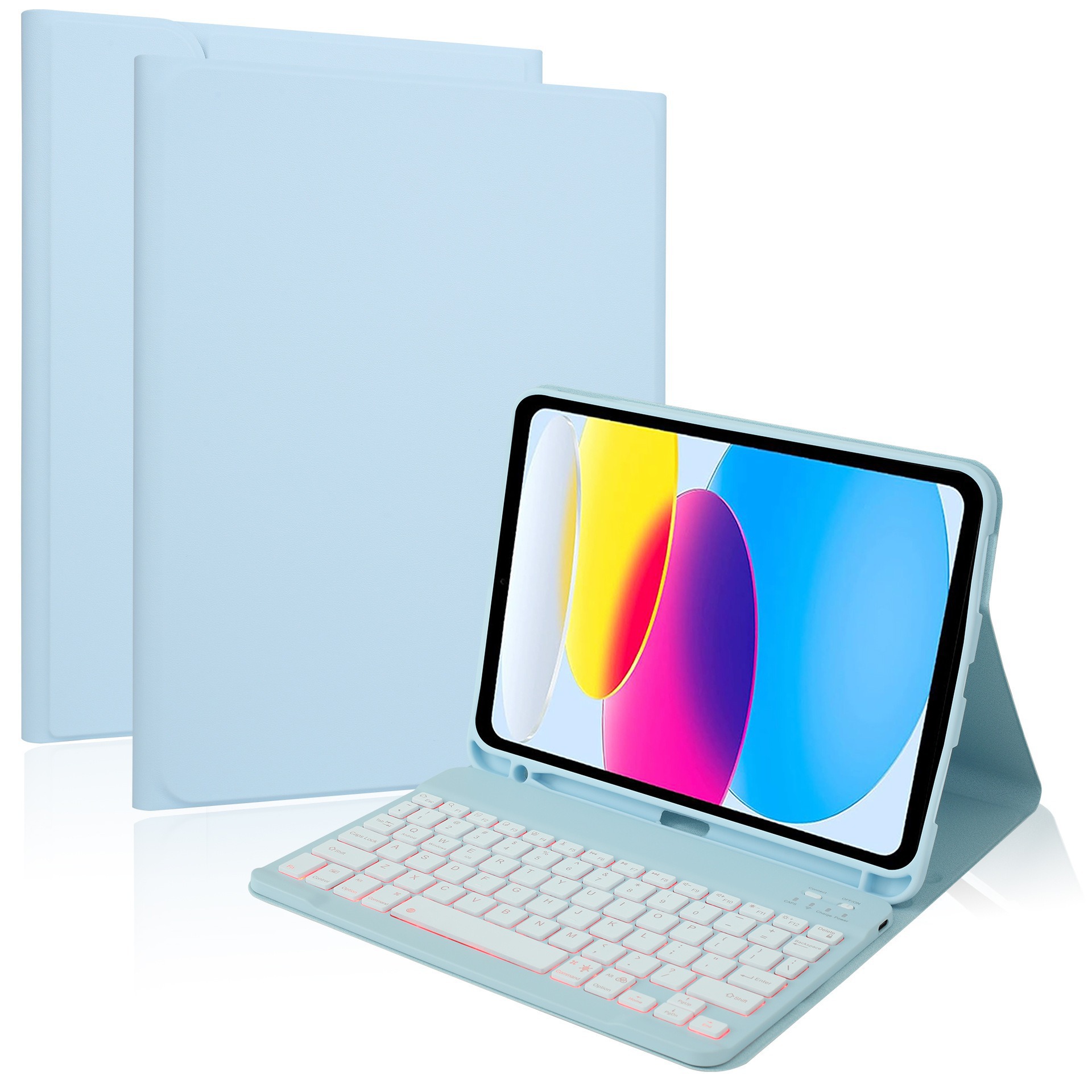 Suitable for M4 Apple Tablet Case iPad Air110.9.7 Generation Colorful Backlight Bluetooth Keyboard Protective Cover 16