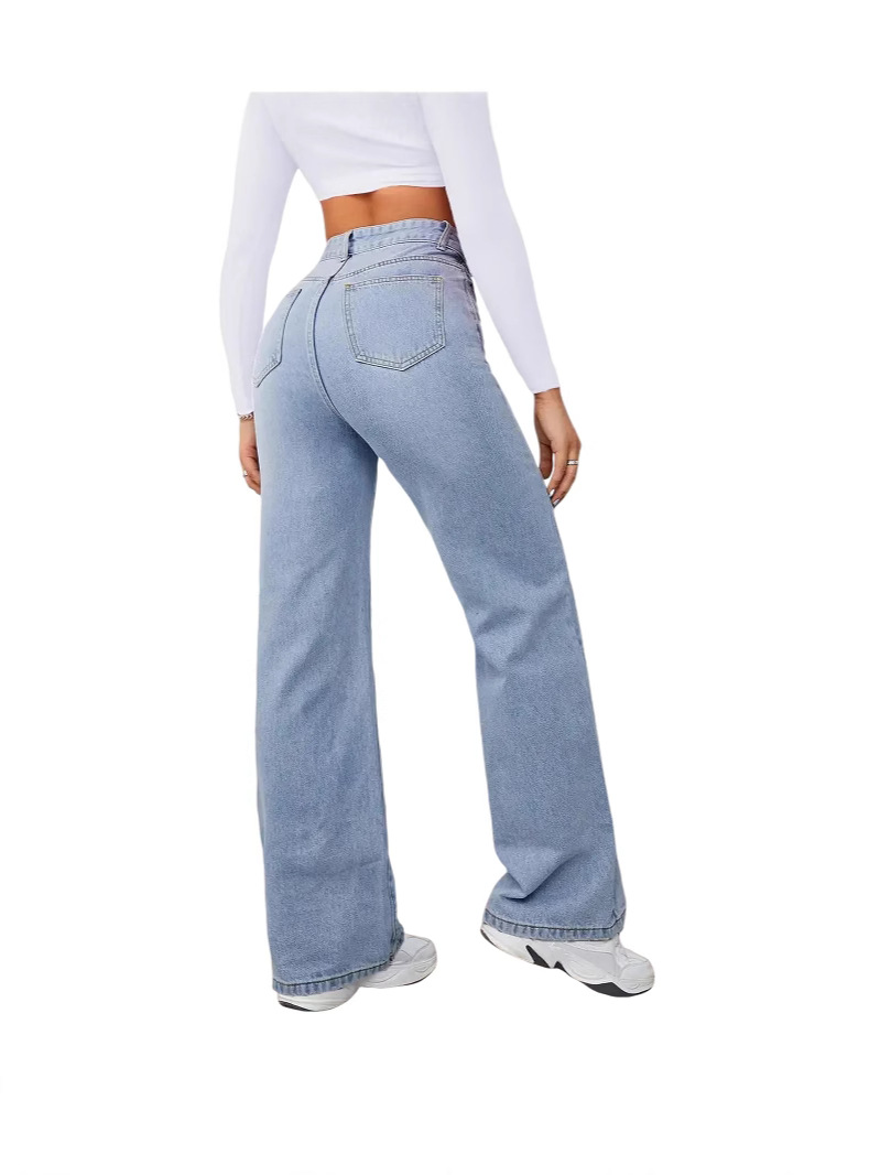 20245 jeans stretch women loose straight cross-border Europe and America Amazon AliExpress women in stock manufacturers