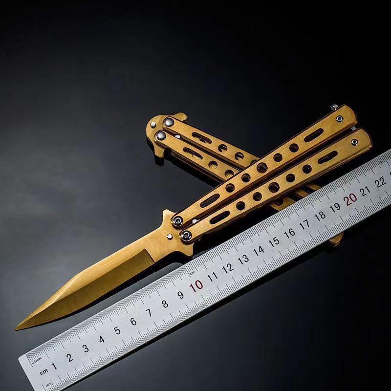 Butterfly Comb Student Edition All-Steel Model Toy Training Exercise Net Celebrity Shake Hand to Play Handsome Artifact Without Blade