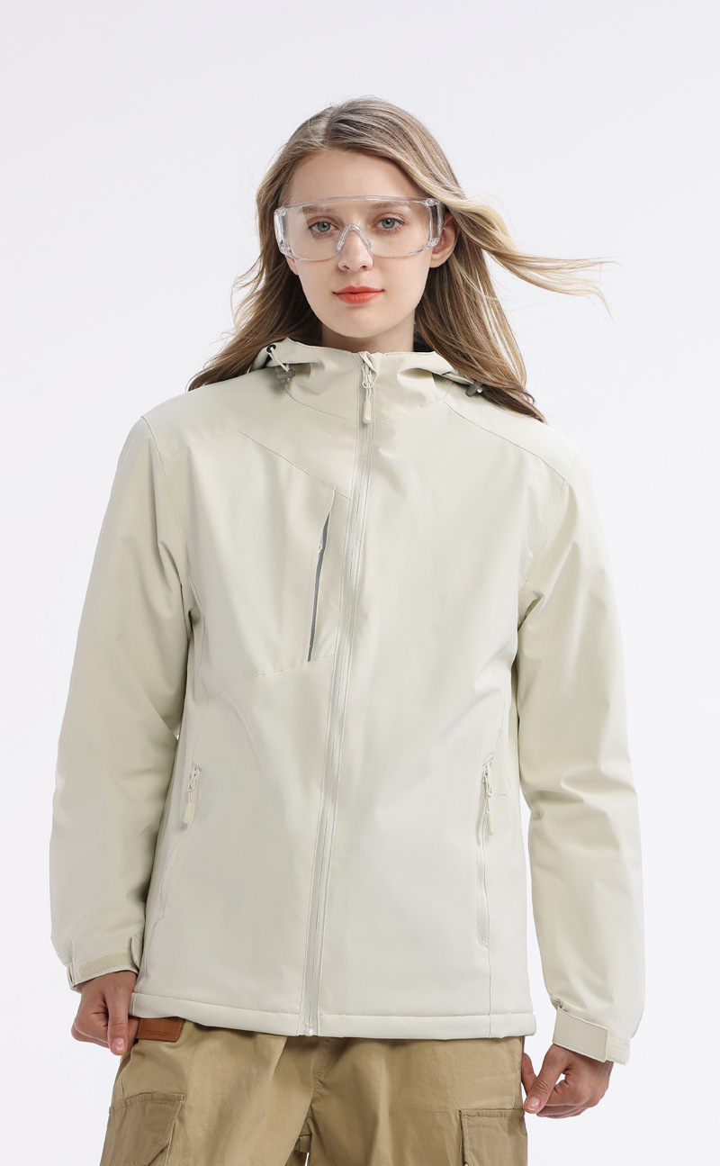 New jacket one-piece thickened work clothes printing coat windproof men's and women's jacket customized advertising clothing group