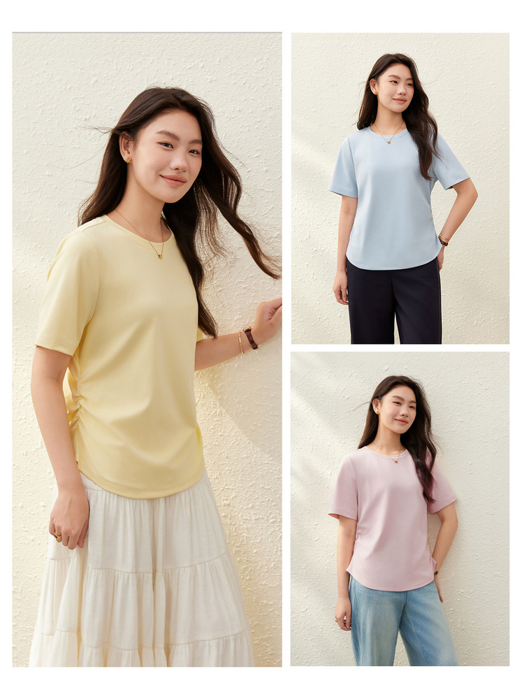 Slim Show 2024 Spring New plus size Women's chubby girl Simple Style Solid Color All-match Slim-fit V-neck Sweater