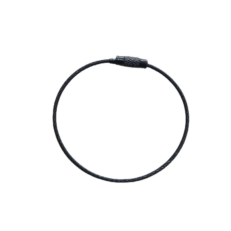 Creative Color Paint Keychain DIY Decorative Accessories Handmade Pendant Buckle Rotary Screw Wire Rope Keychain