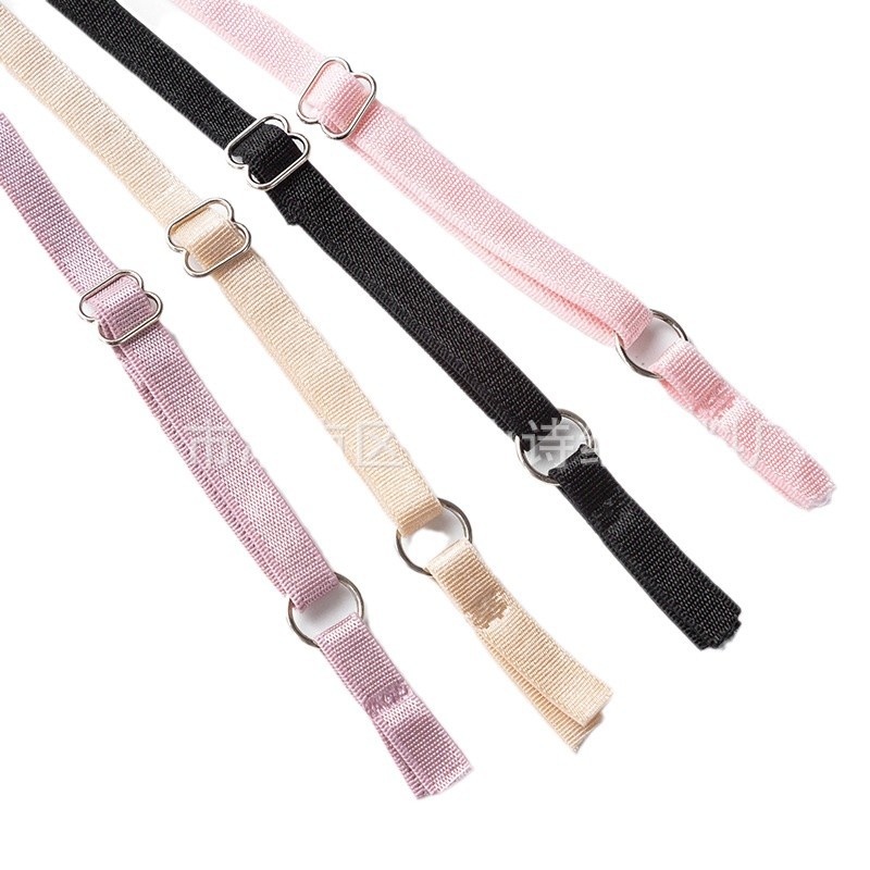 Ready Stock Adjustable Colorful Finished Shoulder Straps Nylon Pajamas Elastic Band Intimates Elastic Band Suspenders Adjustable Bra Straps