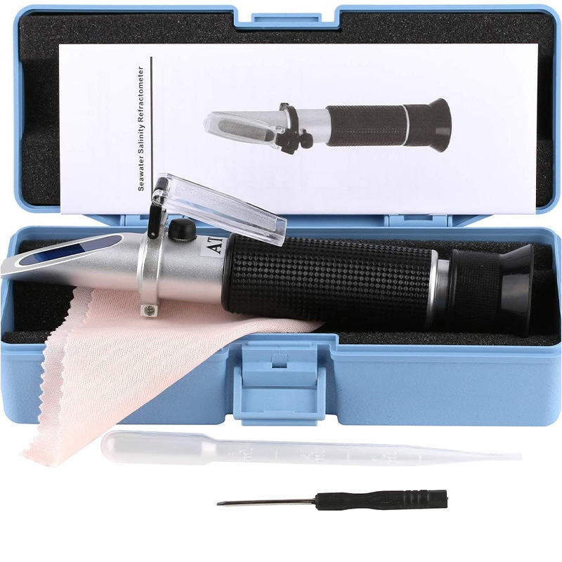 Portable high-precision salinometer 0-100‰ refraction salinometer special seafood food salt tester for Mariculture