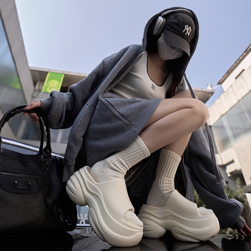 Утолщенные тапочки для женщин, летняя обувь, утолщенные EVA тапочки для дома, дышащие сандалии