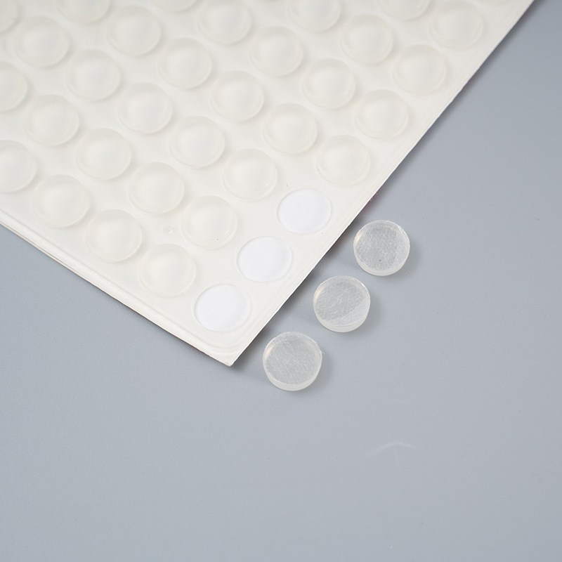 Transparent self-adhesive silicone particles hemispherical cylindrical anti-collision non-slip glass sound-absorbing shock-absorbing silicone pad anti-collision particles