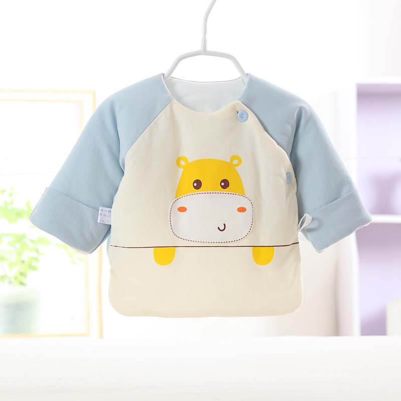 Одежда для новорожденных, хлопковый полукостюм, утепленный, унисекс