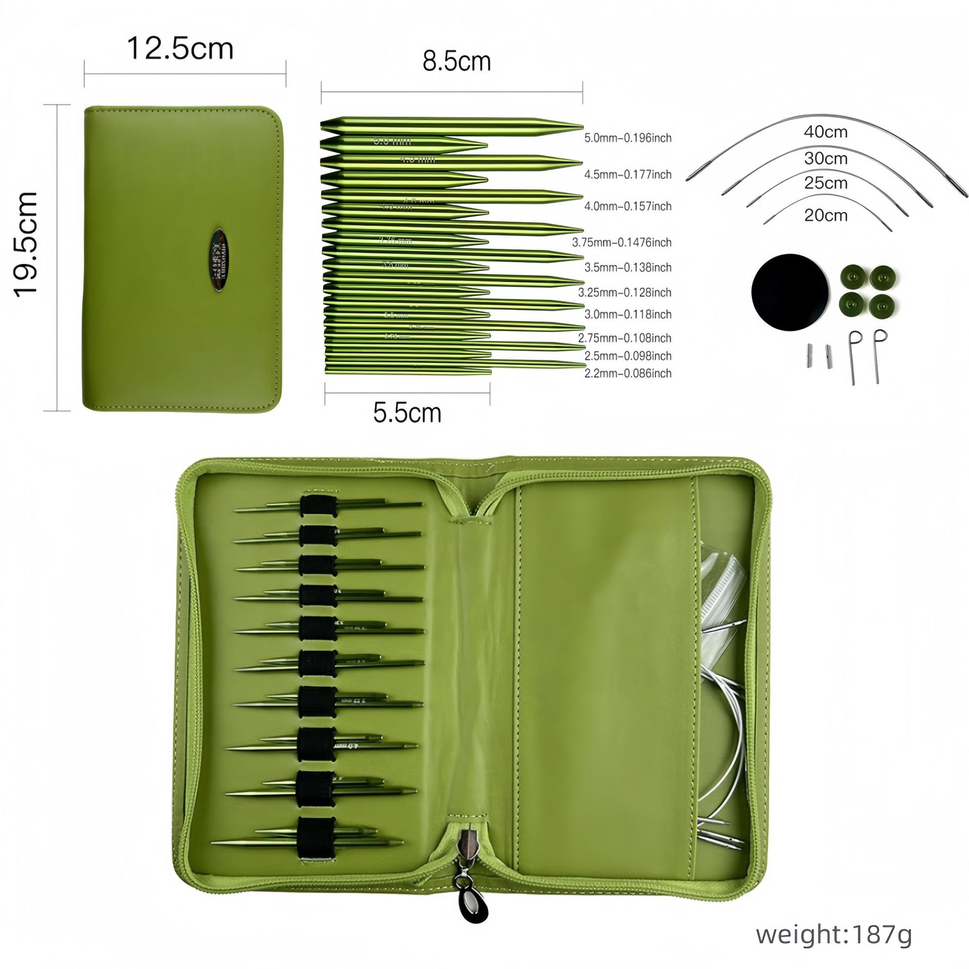 Набор игл для вязания, сменные иглы, тонкие линии