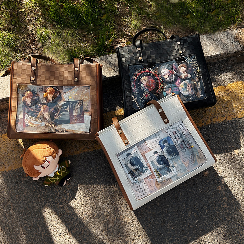 Оригинальная сумка Joker от Woo dong shop, портативная, двухмерная, с значком, повседневная сумка для женщин [шахматы]