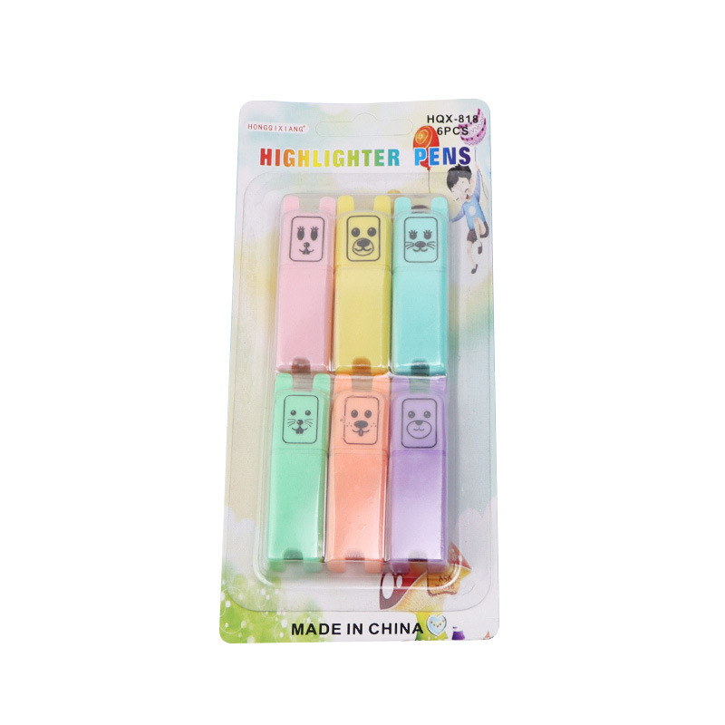 New Primary School Students' Colorful Highlighter Set, Fluorescent Highlighter Pens for Highlighting Key Points, Drawing and Coloring, Customizable