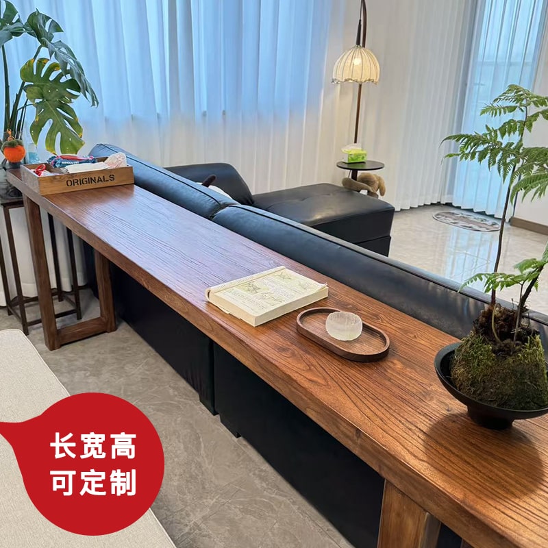 Стол из старого вяза, массивный письменный стол, стол для чая, обеденный стол, длинный стол, большой столешница