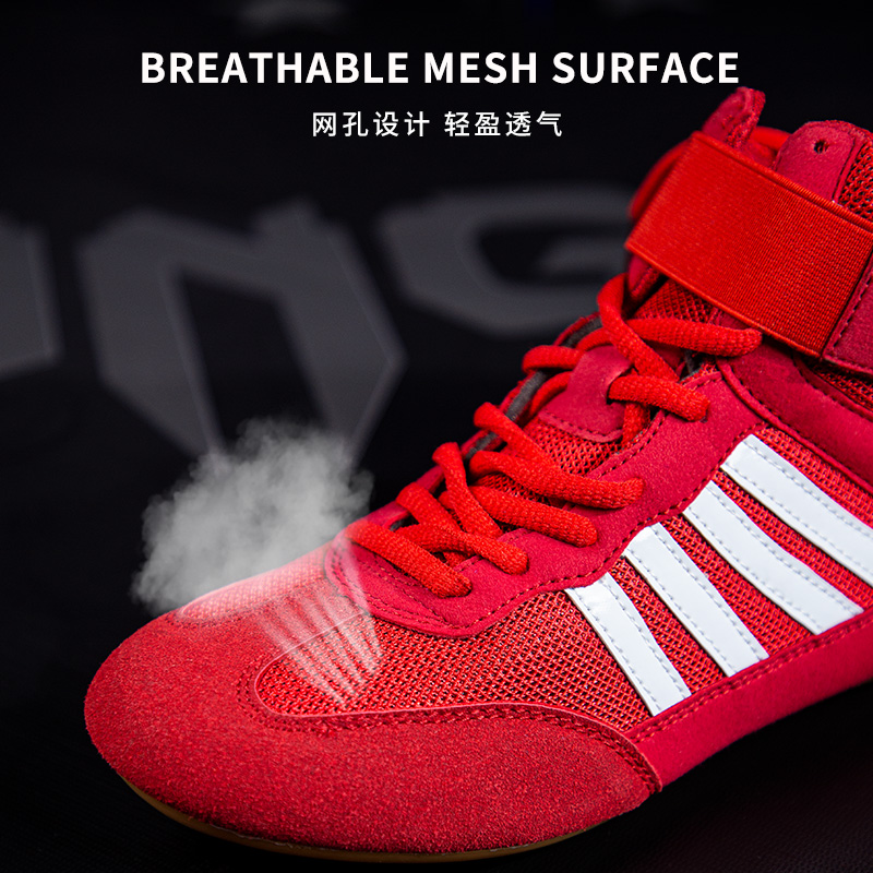 ✅ Wrestling Shoes for Men and Women, Low-Top Sanda Training Boxing Shoes, Indoor Fighting High-Top Freestyle Wrestling Combat Professional Shoes