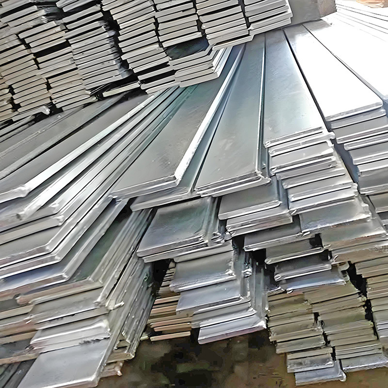 Galvanized Flat Steel Manufacturer Wholesale Q235B Hot-Dip Galvanized Flat Iron 50*5 Solid Cold-Rolled Square Steel Flat Iron Bar in Stock
