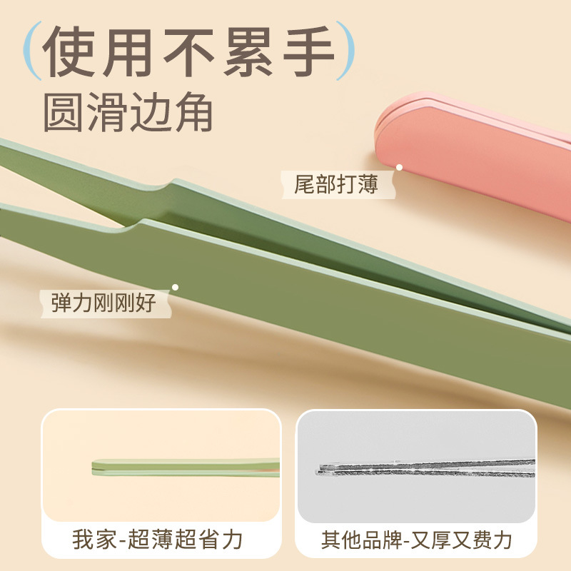 Bqi Cross-Border False Eyelash Tweezers Gold Feather Clip High-Precision Round Head Grafting Eyelash Tool Beginner Eyelash Tweezers