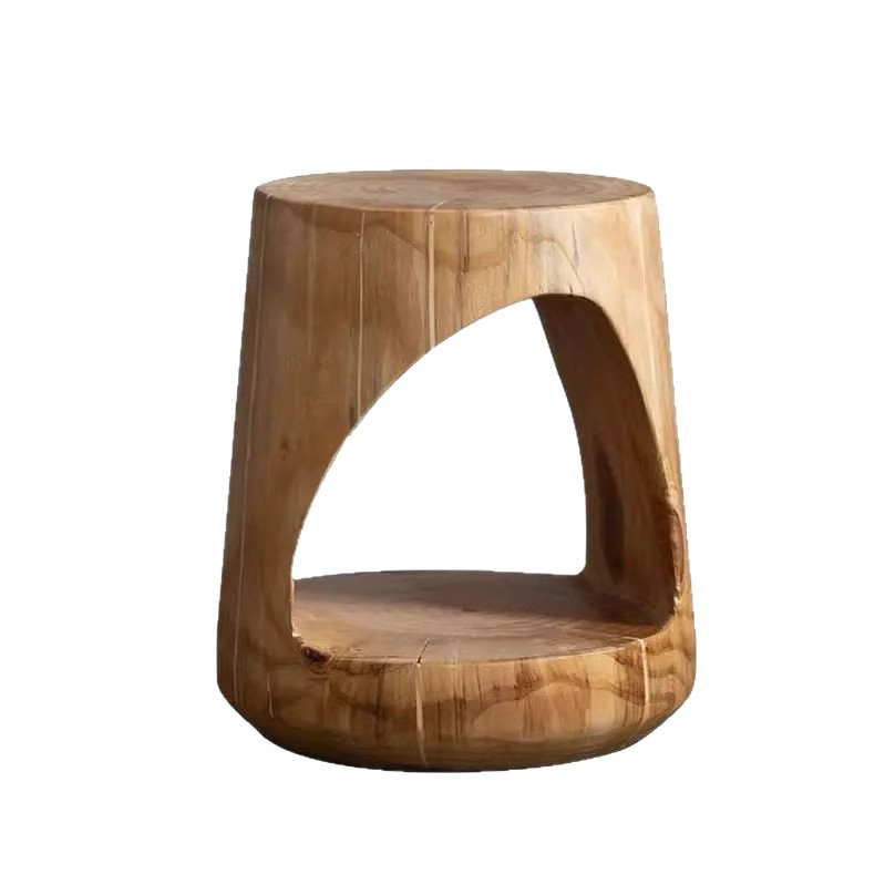 Log Stump Round Ornaments Tree Stump Low Stool Tree Stump Hotel Bedside Table Home Chair Special-Shaped Wooden Stump