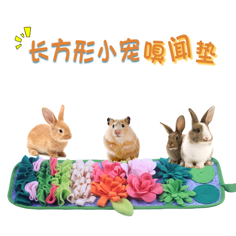 Коврик для нюхания мелких домашних животных, игровой коврик, коврик для кроликов, хомяков, шиншилл, коврик для поиска, коврик для эмоционального облегчения