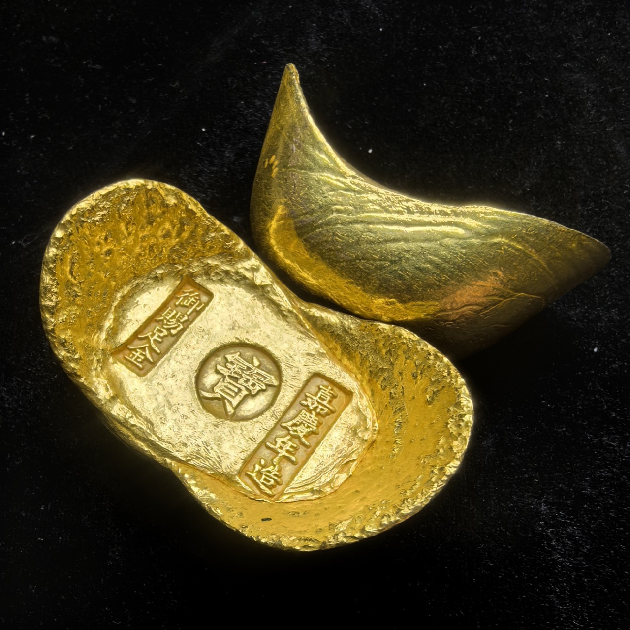 Antique Coin Imitation Antique Pure Copper Qing Dynasty Gilt Five Emperors Treasure Gold Ingot Gold Bar Ingot One Piece