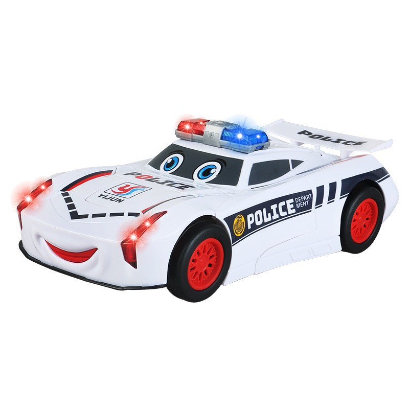 Tiktok Popular Stunt Transforming Car Robot Electric with Music Boy Universal Police Car Toy Remote Control Car