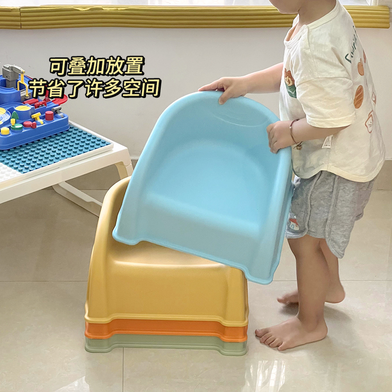 Маленький табурет с спинкой для детей, пластиковый стул для кормления, комфортная скамейка, табурет для ванной и смены обуви