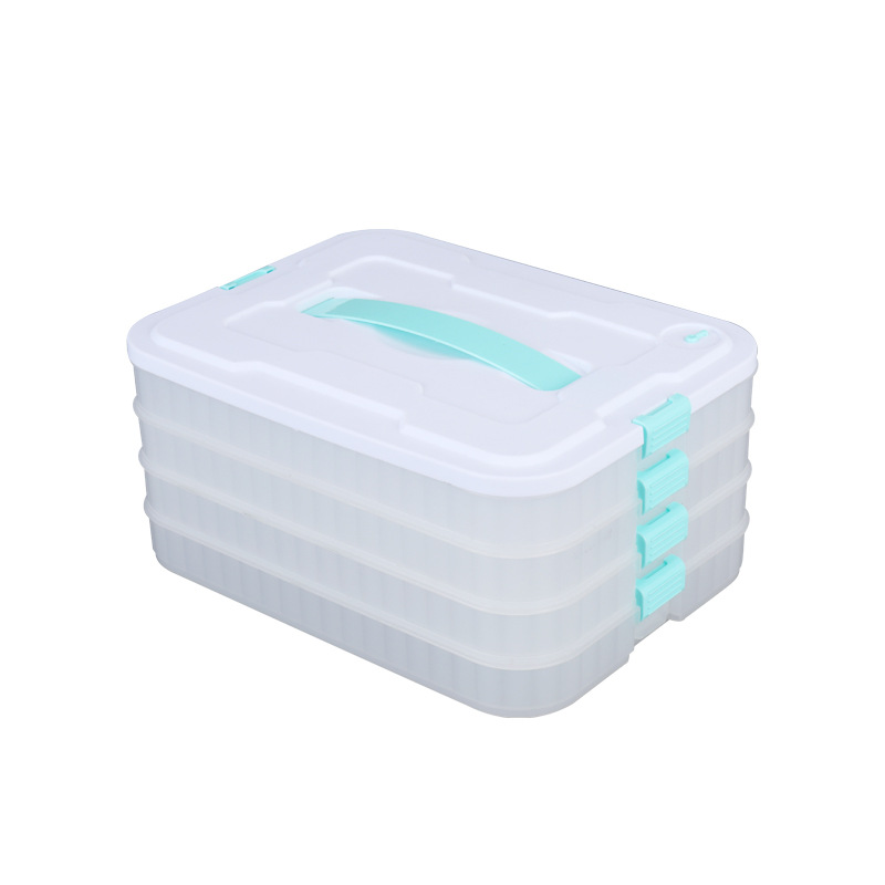 25-Year-Old New Dumpling Box Quick-Frozen Multi-Layer Crisper Kitchen Refrigerator Frozen Wonton Dumpling Tray Storage Box