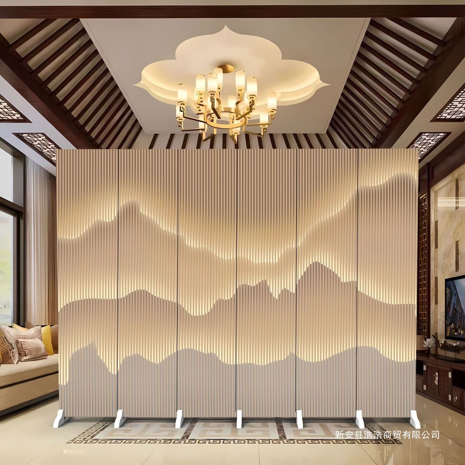 Hotel Lobby Chandelier New Chinese Style Large Chandelier Restaurant Tea House Club Shopping Mall Engineering Lighting