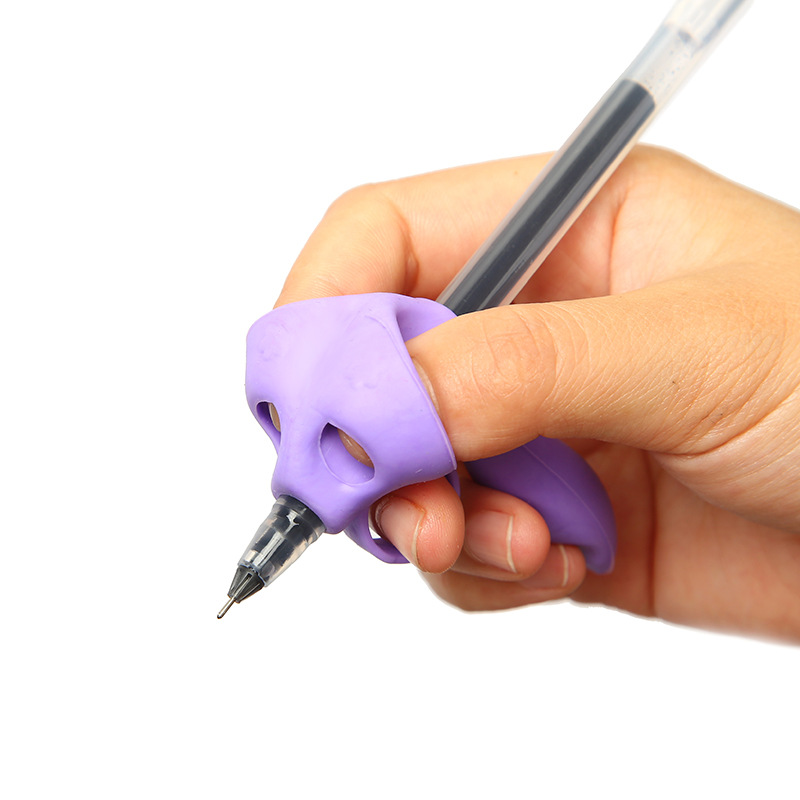 Primary school kindergarten baby beginner middle school student adult silicone writing five finger pen holder correction pen case