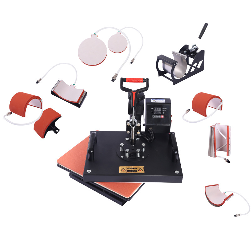 29*38 shaking head heat transfer machine eight-in-one Multi-function combination heat transfer machine T-shirt baking pan hot label heat transfer machine