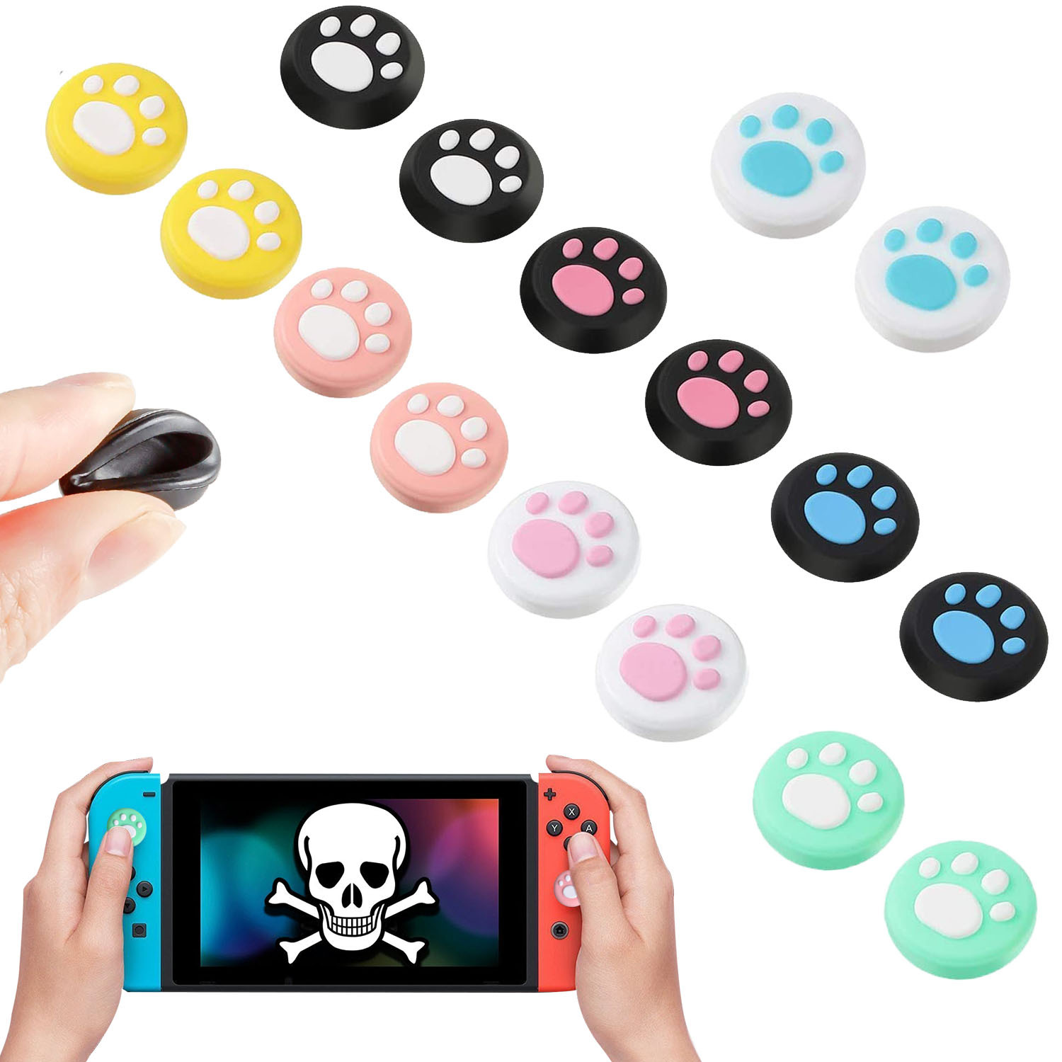 Кнопка Rocker Cap для Switch OLED силиконовая защитная крышка для игровой машины NS Cat Claw