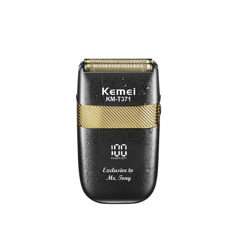 Kemei Km-T371 Electric Shaver Reciprocating Beard Razor Rechargeable Digital Display Washable Shaver