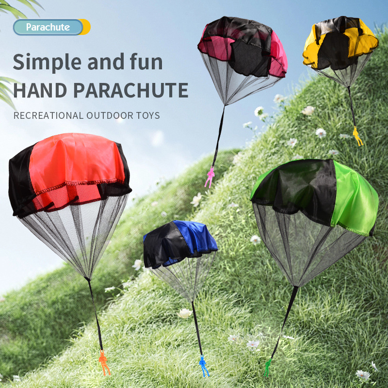 Cross-Border Popular Kidsren's Outdoor Parachute Toy Hand-Thrown Kindergarten Family Sports Wholesale Temu Hot Selling Manufacturer