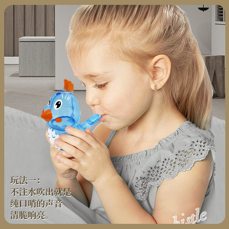 Transparent water bird whistle can be filled with water to change the sound of music bird flute with water bird call flute children's toy whistle wholesale