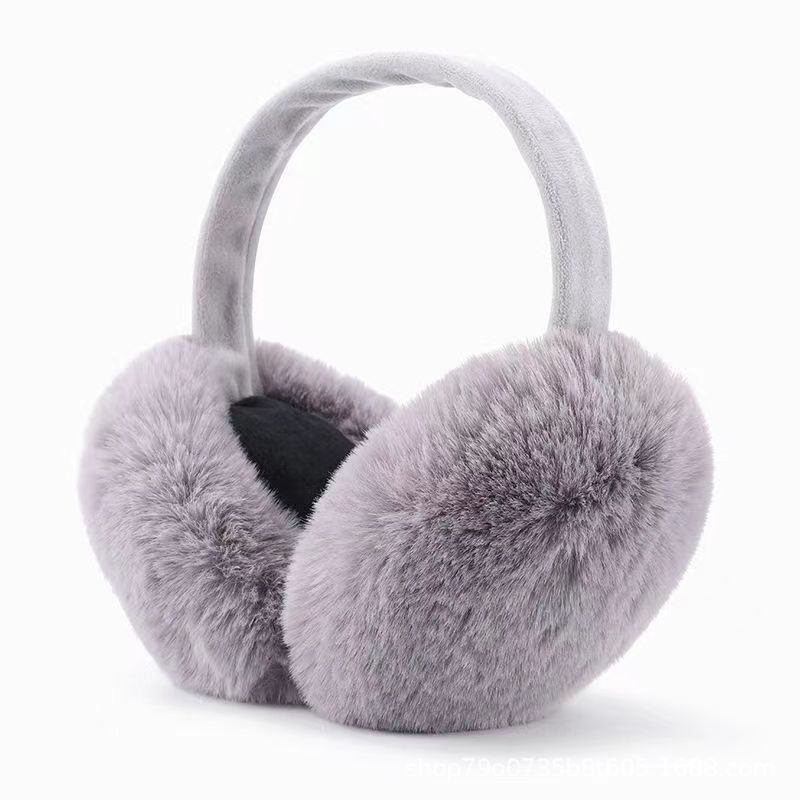 Warm Earmuffs Women's Winter Ear Protection Plush Windproof Earmuffs fleece-lined Thickened Detachable and Washable Foldable Fluffy Earmuffs