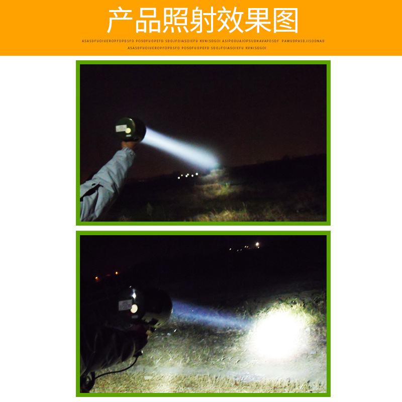 220W strong light long-range hand-held xenon lamp 12v external battery car Searchlight outdoor fishing boat to sea