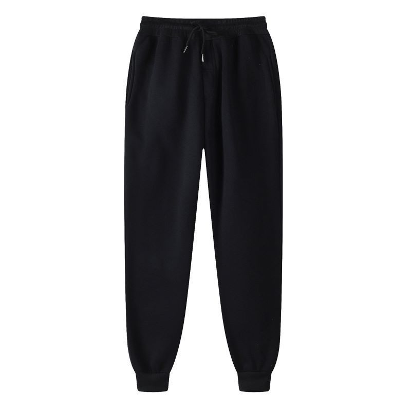 Cross-border foreign trade autumn and winter men's and women's fashionable casual sports sweatpants fleece-lined thickened fashionable warm ankle-tied trousers