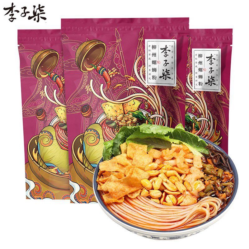 Li Ziqi Snail Noodles 335g Liuzhou Snail Noodles Guangxi Snail Noodles Rice Noodles Late Night Supper Vermicelli Hot and Sour Noodles